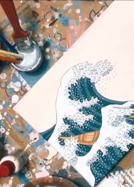 Мастер-класс по живописи «Большая волна»