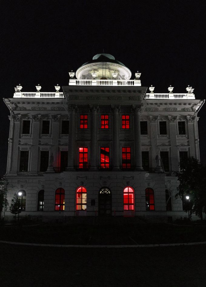 Ночь. Улица. Фонарь. Библиотека