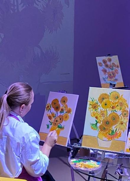 Татьяна Воробьёва. Мастер-класс по живописи «Подсолнухи»