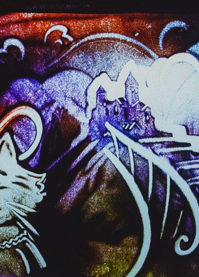 Сказка с песочной анимацией. Кот в сапогах